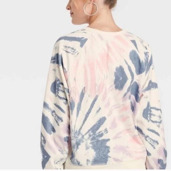 Grayson Threads Choose Happy Sweatshirt Tie Dye Pullover Woman's size L - Picture 2 of 9